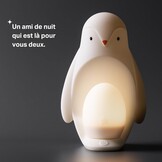 Tommee Tippee 2-in-1 Portable Penguin Nursery Night light with Portable Egg Light, Adjustable Brightness, USB-Powered