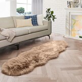 ORINOVA Fluffy Vachtvorm Vloerkleed Beige 60 x 180 cm