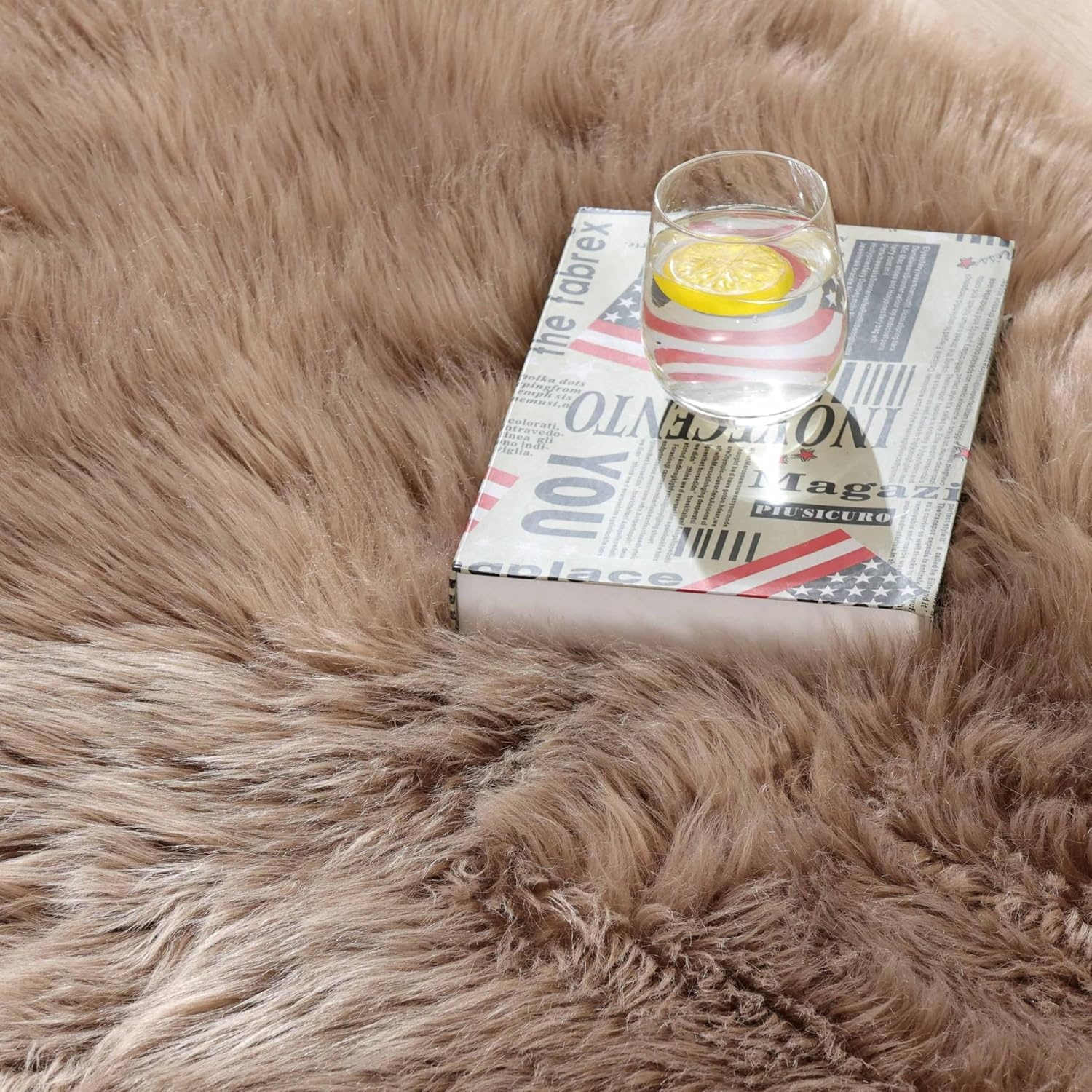 ORINOVA Fluffy Vachtvorm Vloerkleed Beige 60 x 180 cm
