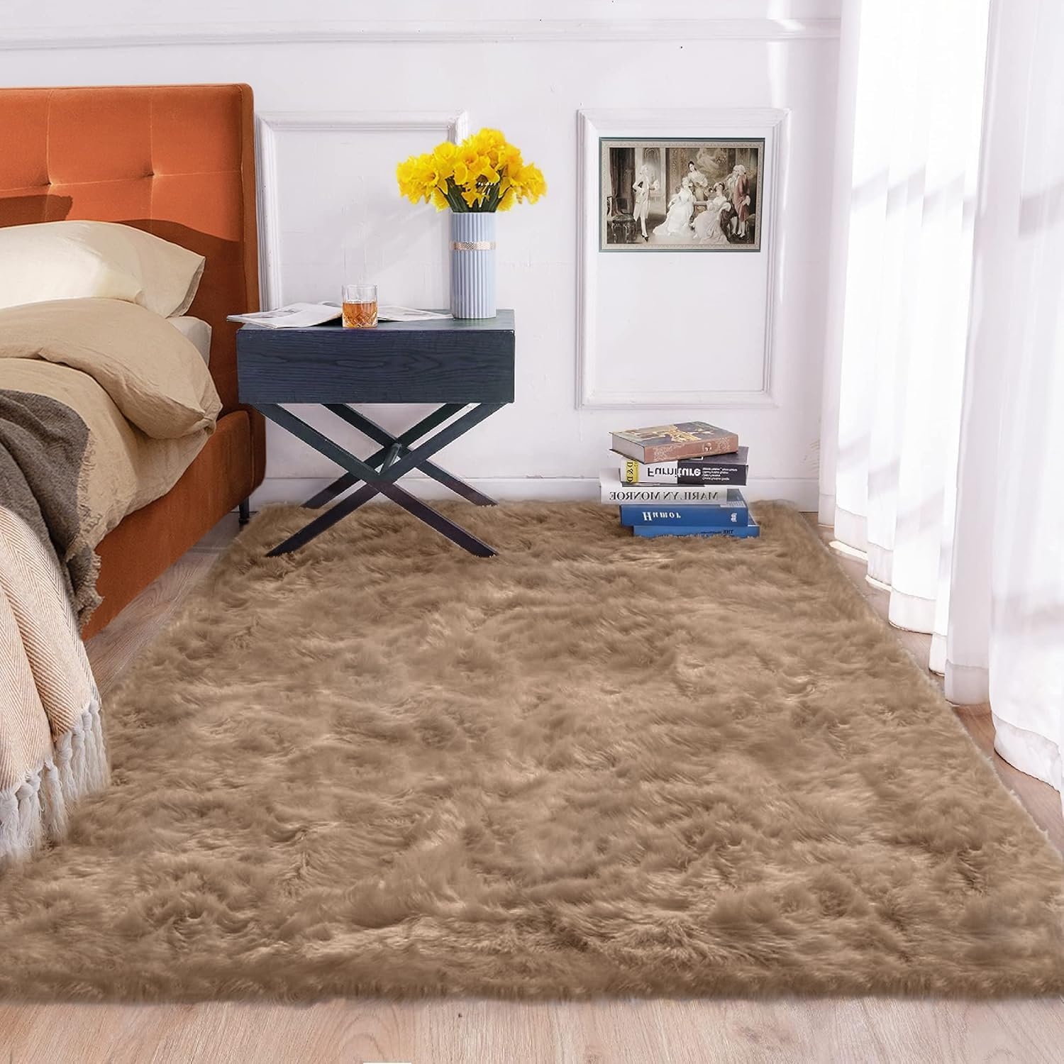 ORINOVA Fluffy Vachtvorm Vloerkleed Beige 60 x 180 cm