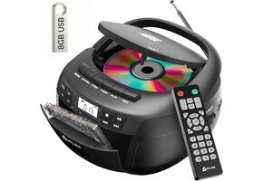 CD & Cassette Speler met Bluetooth & Radio - 34% Korting!