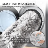 ORINOVA Tapijt rond 90 cm grijs Fluffy Vloerkleed Zacht Shaggy Tapijt voor Slaapkamer