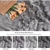 ORINOVA Tapijt rond 90 cm grijs Fluffy Vloerkleed Zacht Shaggy Tapijt voor Slaapkamer