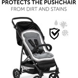 Universele Zitverkleiner Kinderwagen & Buggy - Ademend Katoen - Antracietgrijs