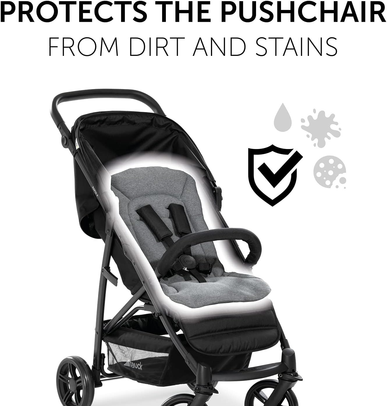 Universele Zitverkleiner Kinderwagen & Buggy - Ademend Katoen - Antracietgrijs