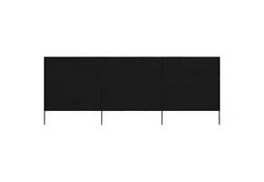 Zwart Windscherm 3-panelen 400x160 cm | 34% Korting