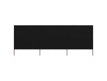 Zwart Windscherm 3-panelen 400x160 cm | 34% Korting