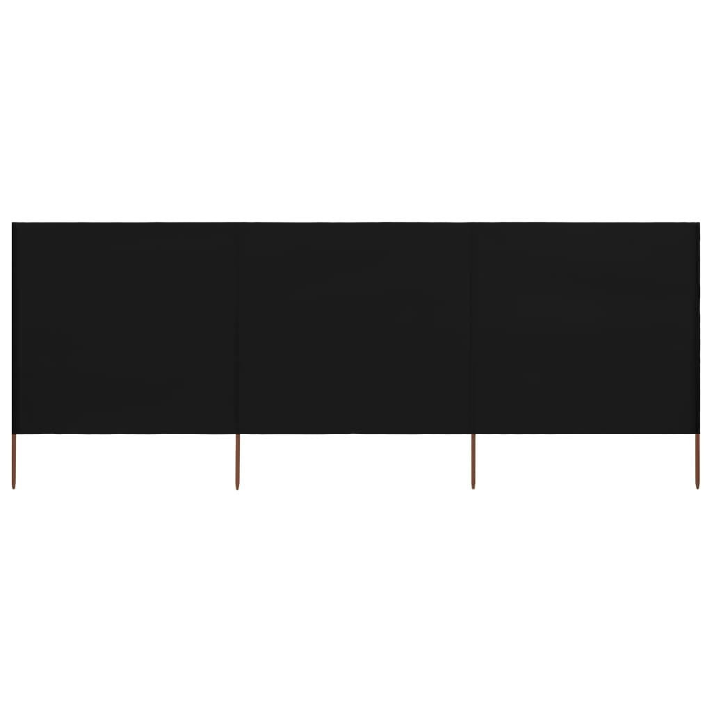 Zwart Windscherm 3-panelen 400x160 cm | 34% Korting