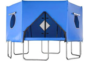 Trampoline Overkapping Blauw 427cm 6 Rechte Stangen - 66% Korting