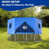 Trampoline Overkapping 427 cm Blauw - 54% Korting!