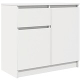 Wit Dressoir met Lade en Deuren - 71x35x65 cm - 53% Korting!