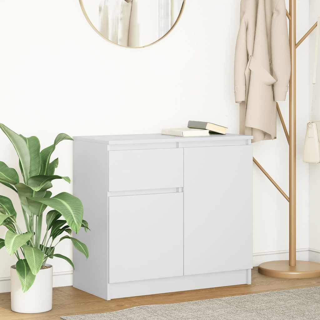 Wit Dressoir met Lade en Deuren - 71x35x65 cm - 53% Korting!