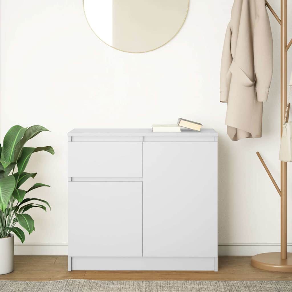 Wit Dressoir met Lade en Deuren - 71x35x65 cm - 53% Korting!