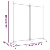 Zwart Kamerscherm met 2 Panelen (175x180 cm) - 33% Korting