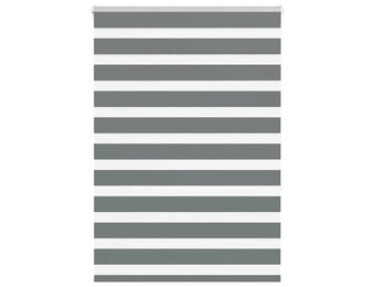 Donkergrijs Zebra Rolgordijn 95x150 cm - 32% Korting