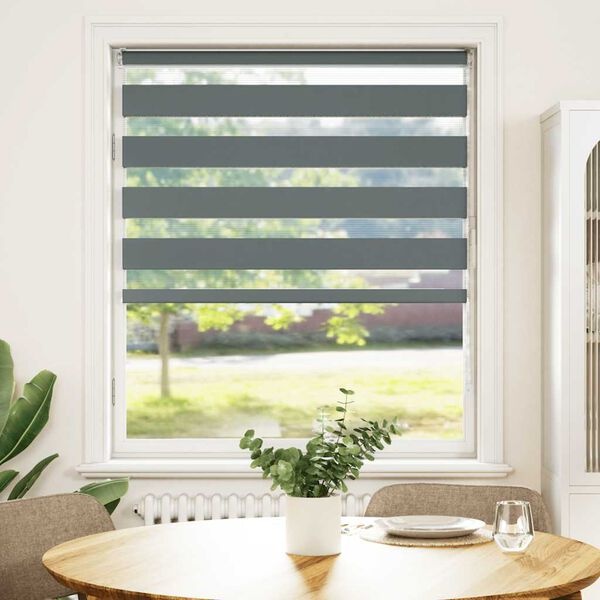 Donkergrijs Zebra Rolgordijn 95x150 cm - 32% Korting