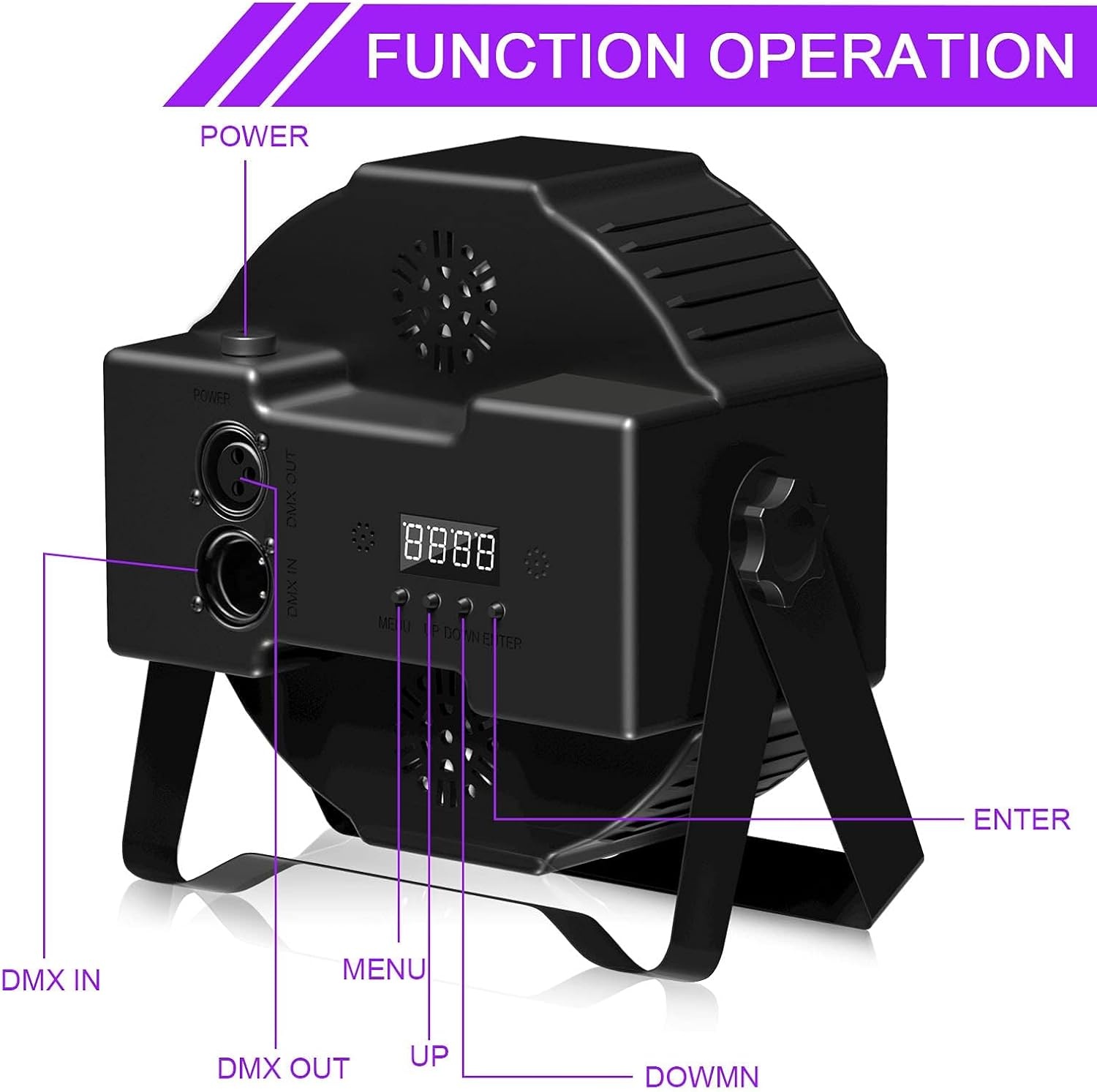 72W UV Blacklight DMX Spotlight met Afstandsbediening - 34% Korting