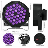 72W UV Blacklight DMX Spotlight met Afstandsbediening - 34% Korting