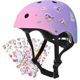 Kinderhelm Kleurverloop Roze-Paars-Groen | Maat S | Skateboard & Fiets | 33% Korting