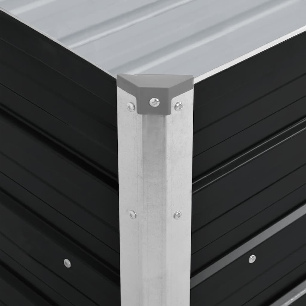 Verhoogde Plantenbak 100x40x45cm Antraciet Staal - 56% Korting!