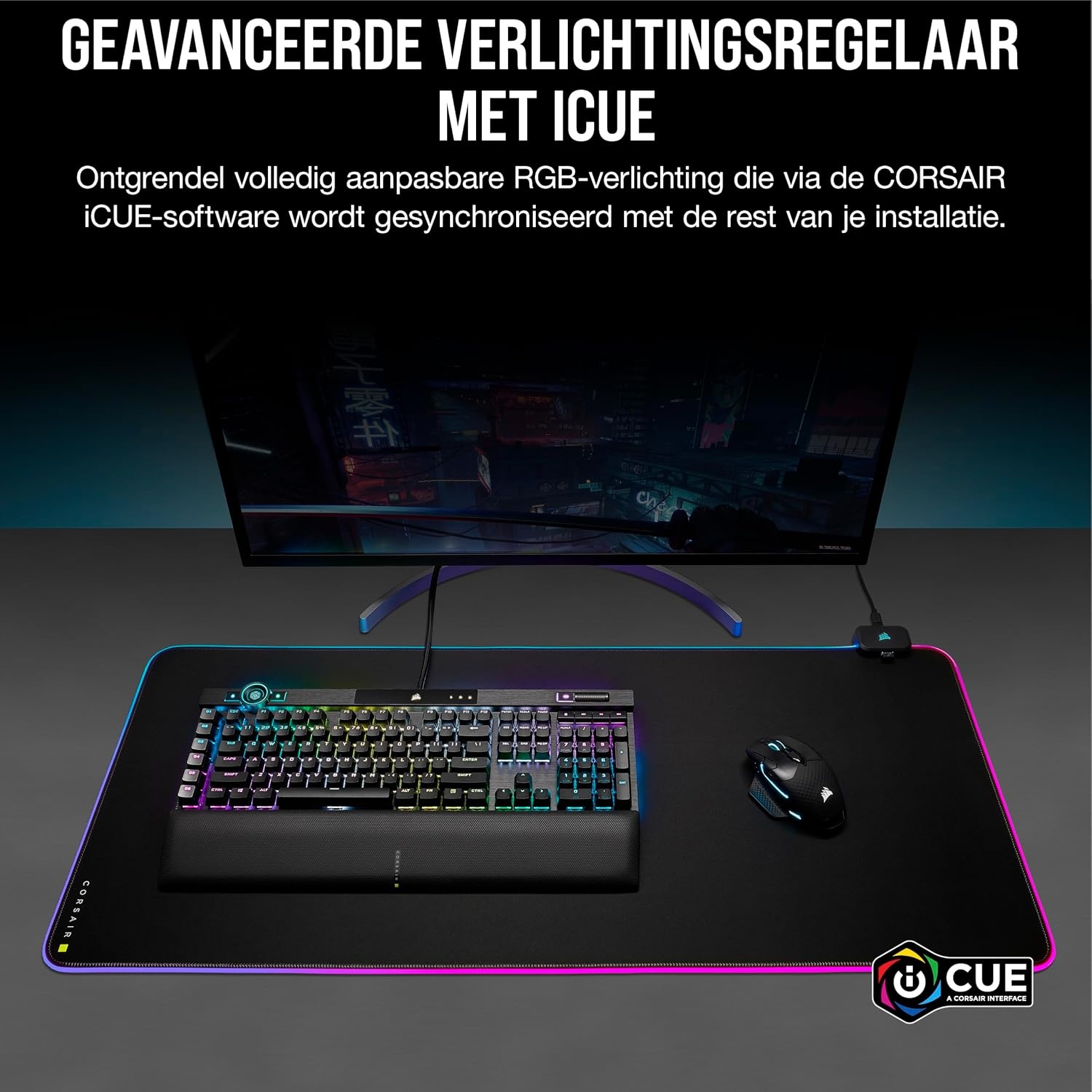 RGB Gaming Muismat XL 930x400mm, 4mm dik - 53% Korting