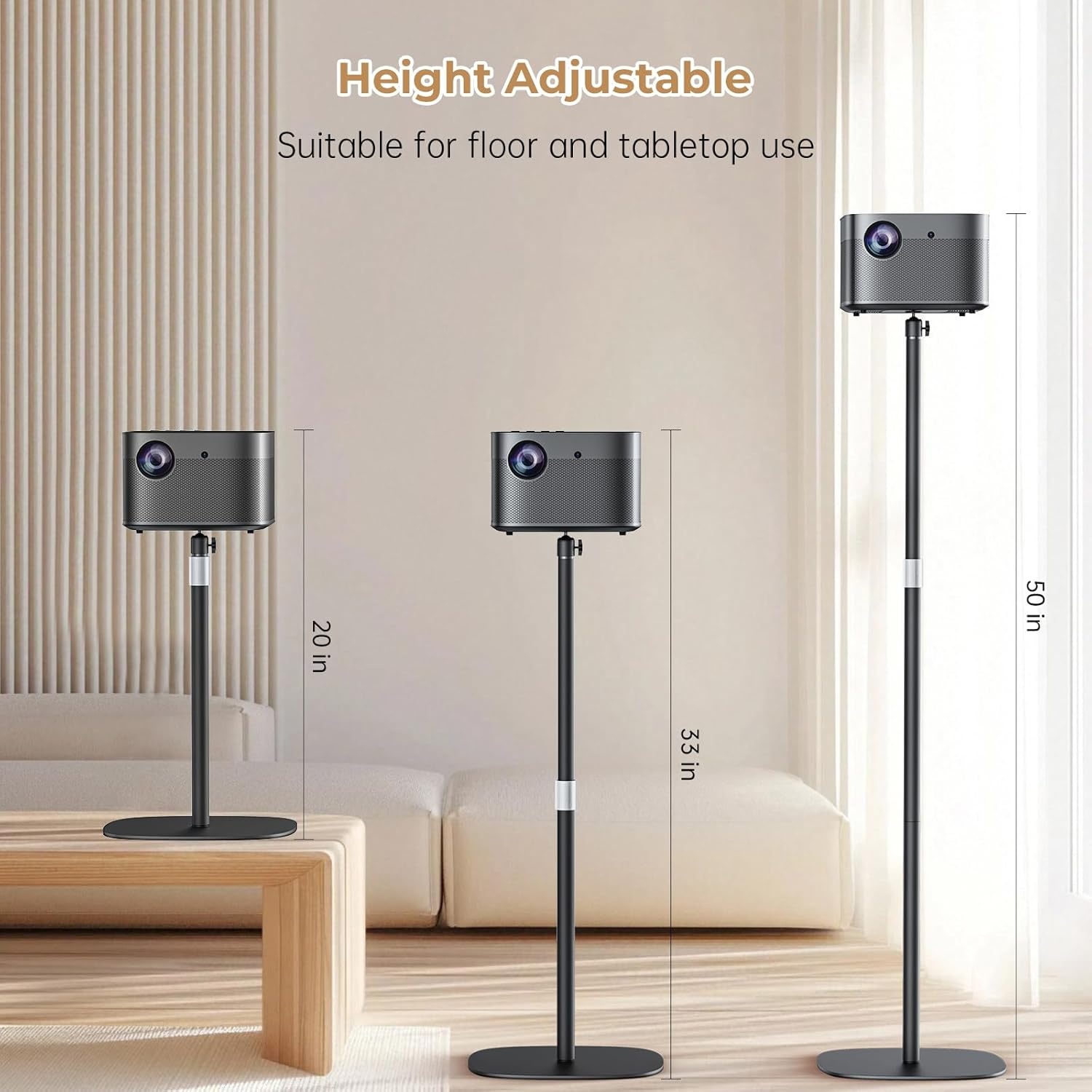 Projectorstandaard Metaal 50-125 cm Verstelbaar 360° Draaibaar - 74% Korting