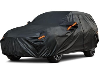Kayme 7 Layer Car Cover Waterdicht Ademend, Full Garage Car Cover voor Zon Regen Bescherming, Cover voor SUV Compatibel met GLC, Audi Q5, BMW X3, Cover voor SUV (460 tot 485 cm) YL