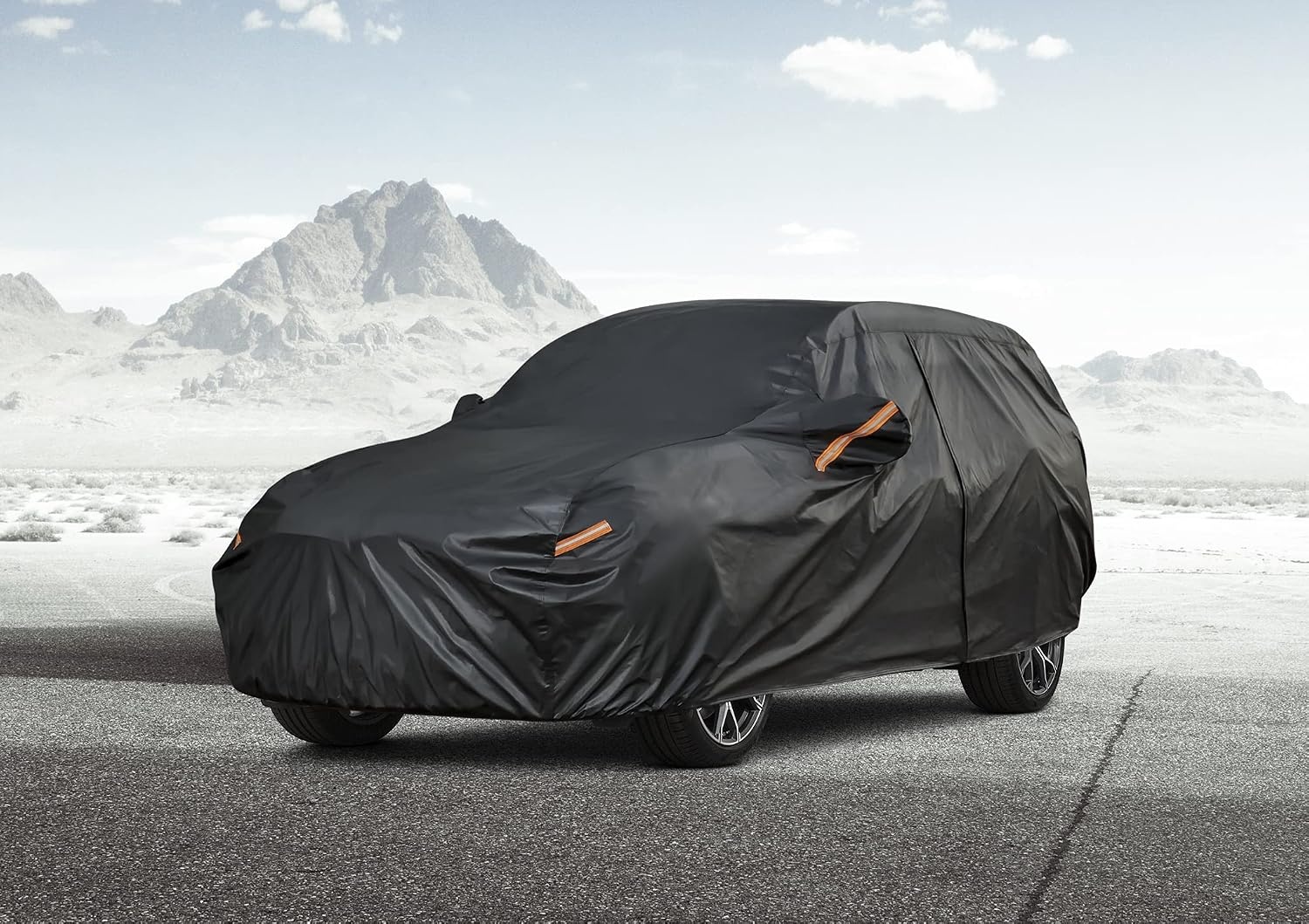 Kayme 7 Layer Car Cover Waterdicht Ademend, Full Garage Car Cover voor Zon Regen Bescherming, Cover voor SUV Compatibel met GLC, Audi Q5, BMW X3, Cover voor SUV (460 tot 485 cm) YL