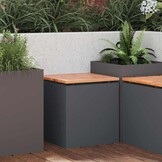 vidaXL Tuinbank Antraciet Staal - 34% Korting