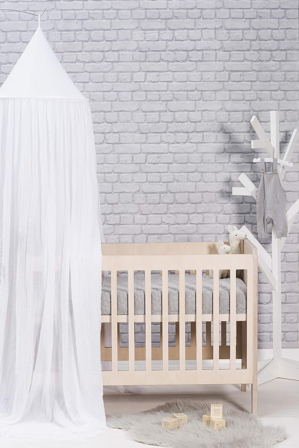 Klamboe Ledikantsluier Babybed Wit Vintage 205cm - 56% Korting