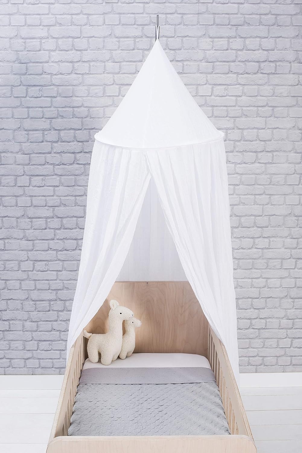 Klamboe Ledikantsluier Babybed Wit Vintage 205cm - 56% Korting