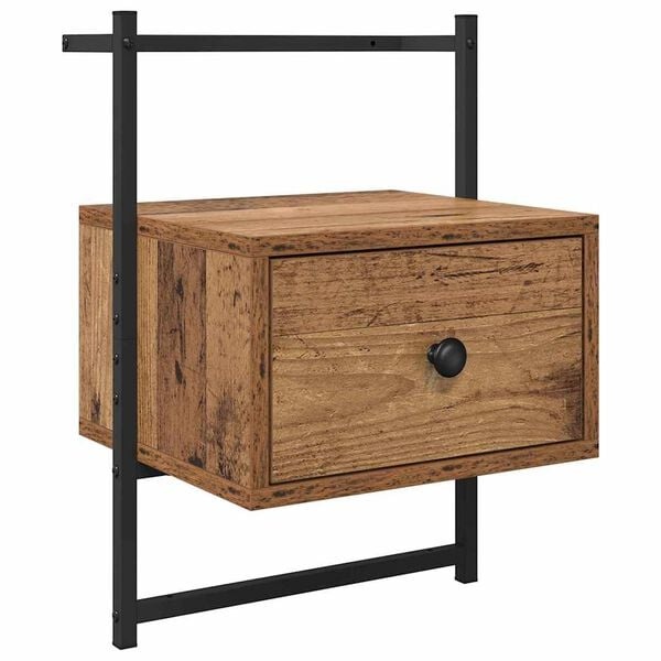 Nachtkastje met Lade Oud Hout 35x30x51cm - 33% Korting