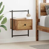 Nachtkastje met Lade Oud Hout 35x30x51cm - 33% Korting