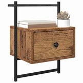 Nachtkastje met Lade Oud Hout 35x30x51cm - 33% Korting