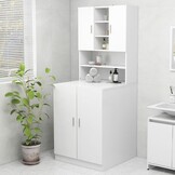 VidaXL Wasmachinekast Wit - 70,5x25,5x90 cm | 53% Korting