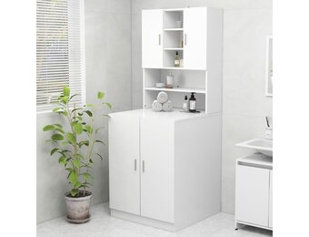 VidaXL Wasmachinekast Wit - 70,5x25,5x90 cm | 53% Korting