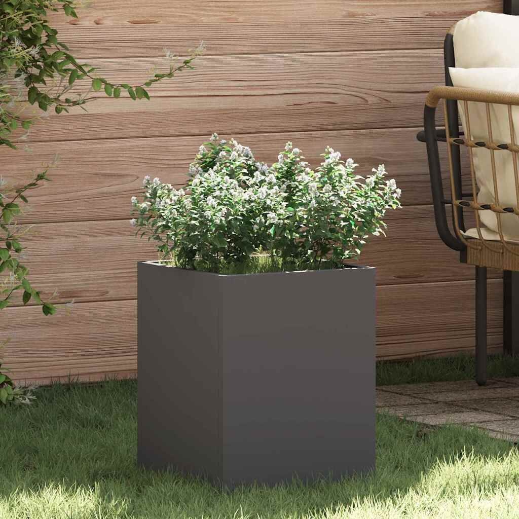 Zwarte Tuin Bloempot 32x32x40cm Koudgewalst Staal - 34% Korting!