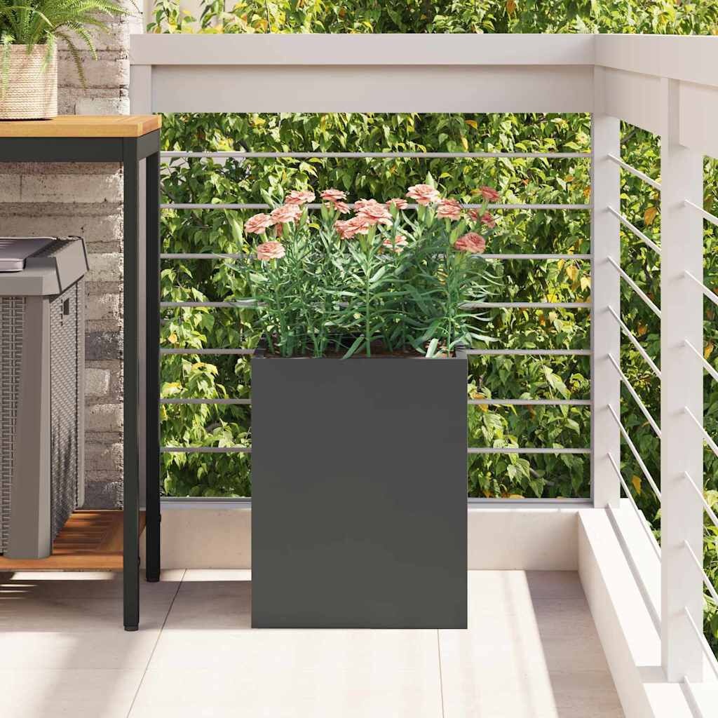 Zwarte Tuin Bloempot 32x32x40cm Koudgewalst Staal - 34% Korting!