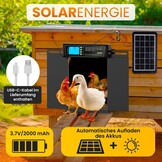 Automatisch Kippenhokdeurtje XL Zonne-energie - Zwart - 53% Korting
