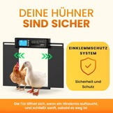 Automatisch Kippenhokdeurtje XL Zonne-energie - Zwart - 53% Korting