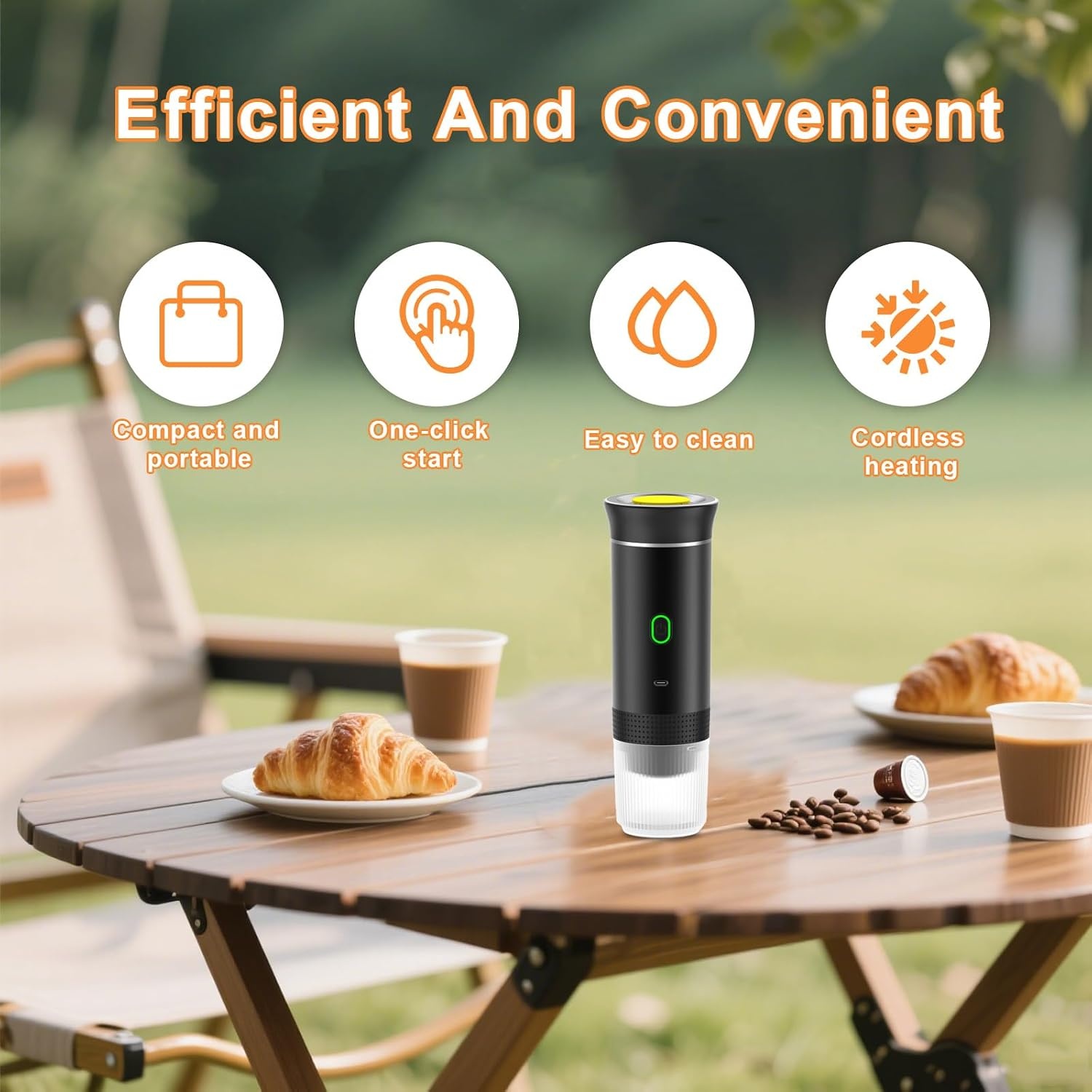 Draagbare Espressomachine met 58% Korting - USB-Oplaadbaar