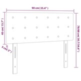 Hoofdbord Stof Taupe 90x5x78/88 cm - 59% Korting