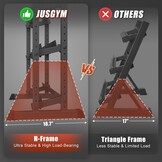 Verstelbaar Halterrek (3 Niveaus) - 499 kg Capaciteit - 61% Korting