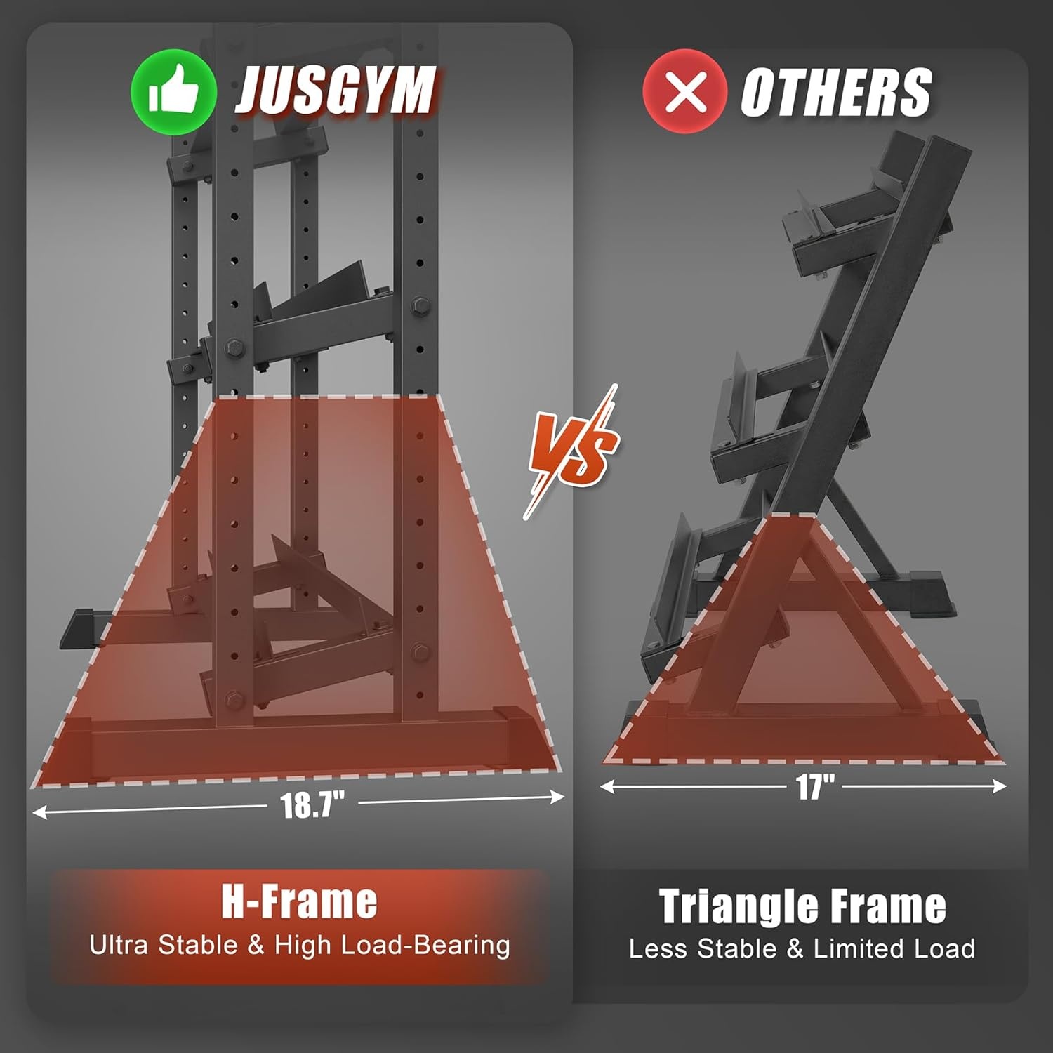 Verstelbaar Halterrek (3 Niveaus) - 499 kg Capaciteit - 61% Korting
