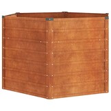 Verhoogde plantenbak 129x129x77 cm Cortenstaal - 34% Korting!