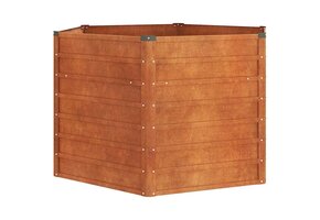 Verhoogde plantenbak 129x129x77 cm Cortenstaal - 34% Korting!