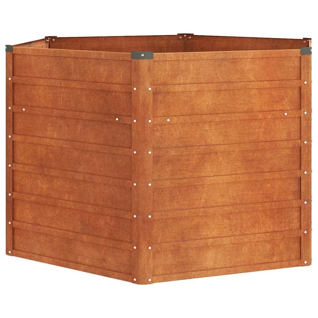 Verhoogde plantenbak 129x129x77 cm Cortenstaal - 34% Korting!