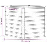 Verhoogde plantenbak 129x129x77 cm Cortenstaal - 34% Korting!