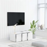 Tv-meubel 80x34x30 cm bewerkt hout wit (53% korting)