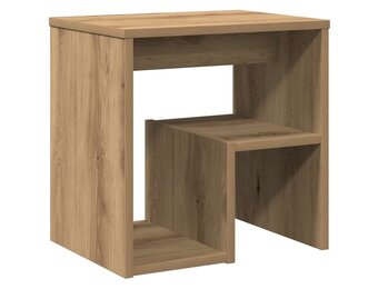 Nachtkastje 40x30x40cm Bewerkt Hout Artisanaal Eiken - 33% Korting